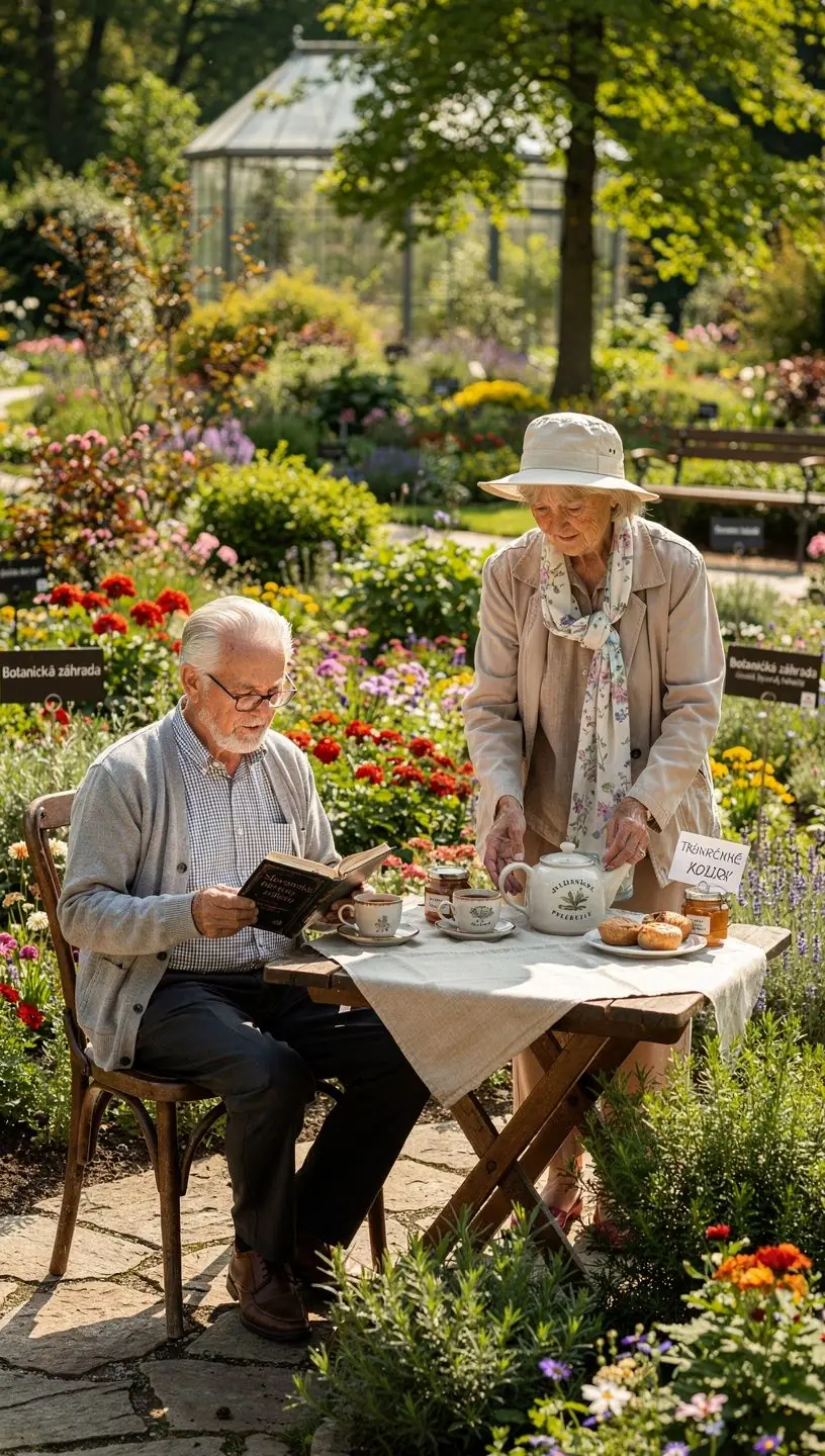 Detaily čajového obrusu s dekoráciami inšpirovanými slovenskou prírodou.