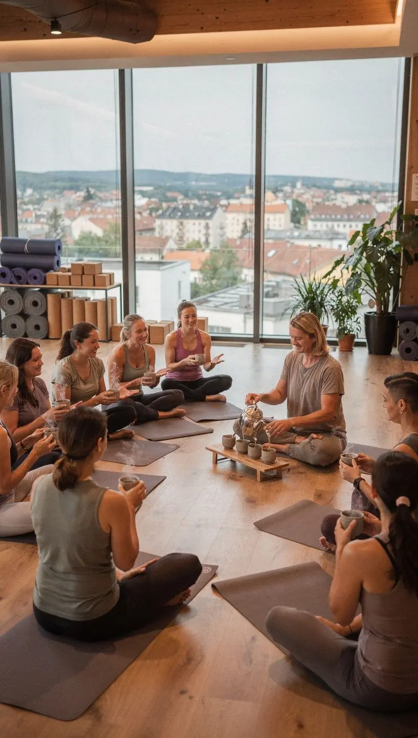 Zelený čaj v šálke s čerstvými bylinkami a citrónom na drevenom stole