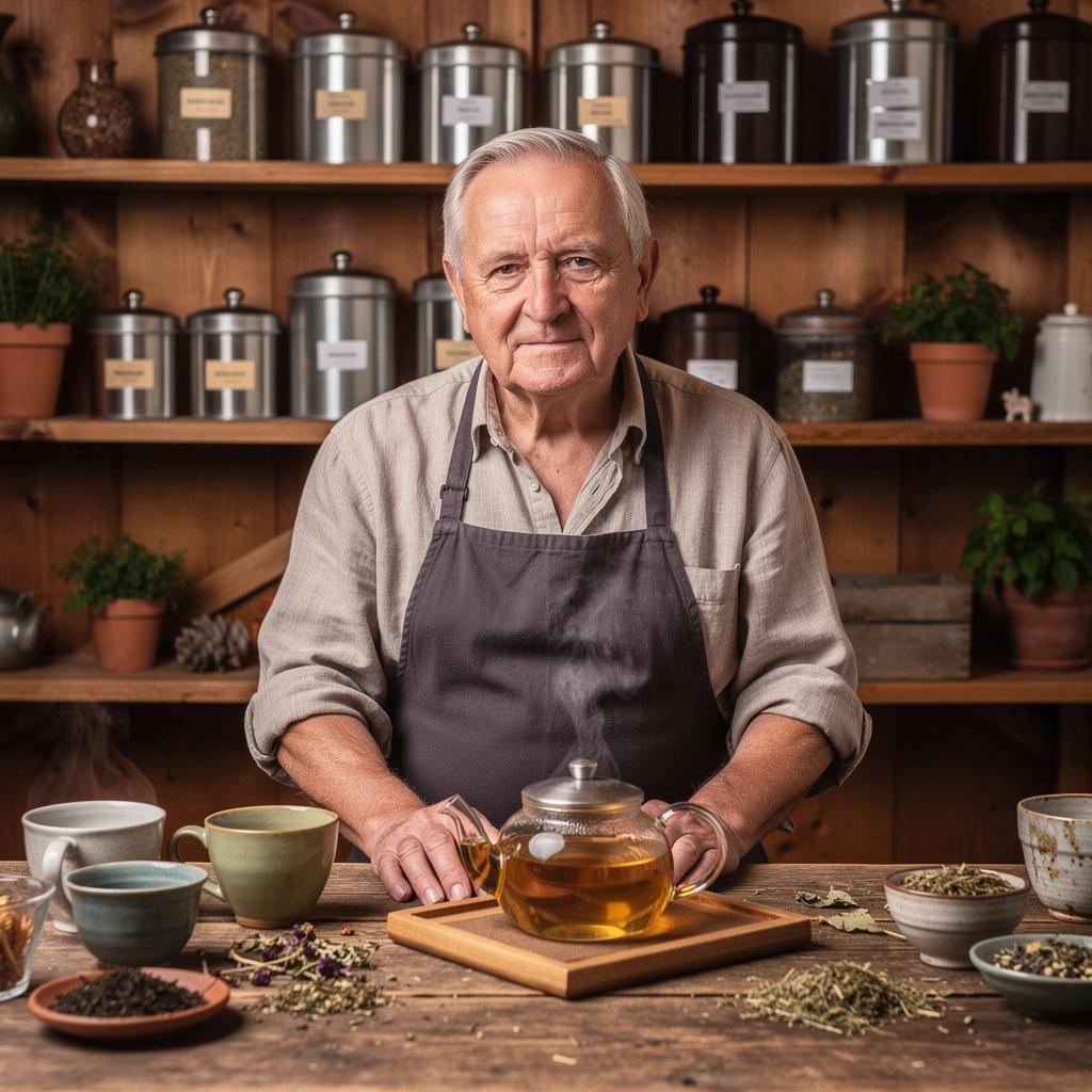 Prírodné ingrediencie na prípravu bylinkového čaju rozložené na stole.